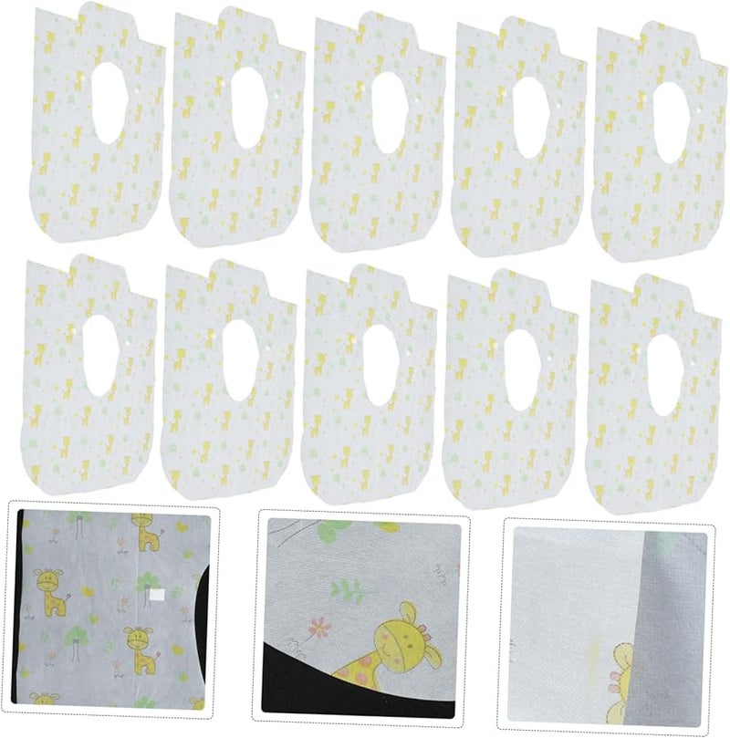 أغطية مقاعد المرحاض القابلة للتصرف 10 قطع مقاومة للماء سميكة إضافية وسادات سفر محمولة - Image 5